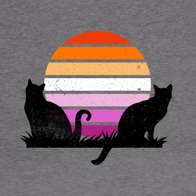 Lesbian Pride Sunset Kitties by DADDY DD